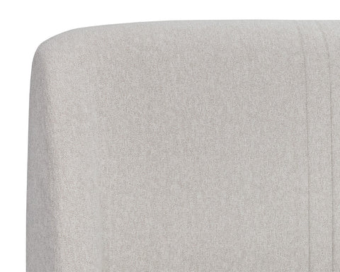 Sunpan Modern Nevin Platform Bed with Upholstered Headboard - Low Profile - King