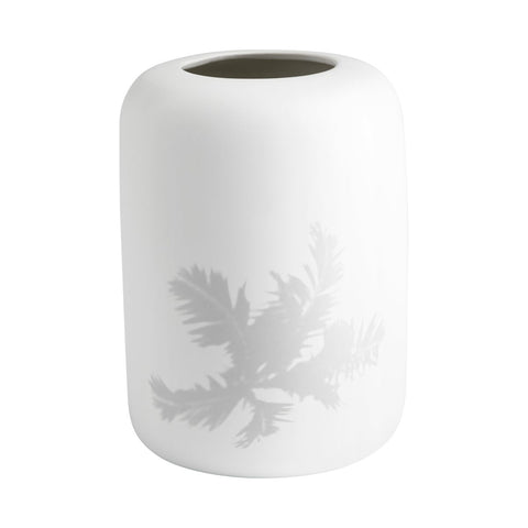 Decorating Essentials Floral Matte Cylinder Table Vase