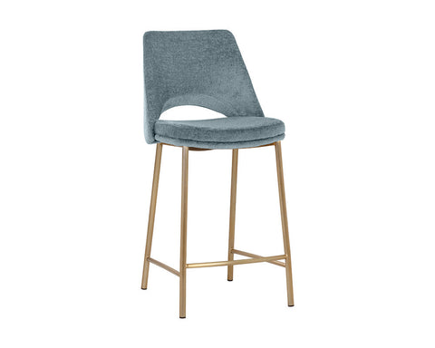 Timeless Minimalist Contemporary Keyhole Upholstered Counter Stool