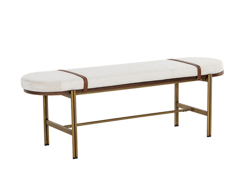 Elaine Timeless Minimalist Lounge Bench with Removable Cushions