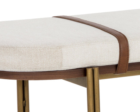 Elaine Timeless Minimalist Lounge Bench with Removable Cushions
