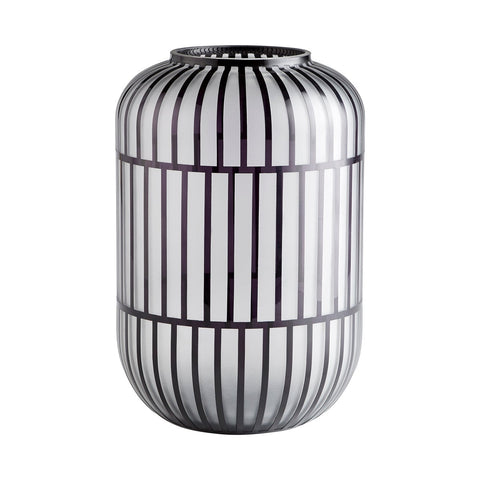 Decorating Essentials Modern Stripe Glass Table Vase