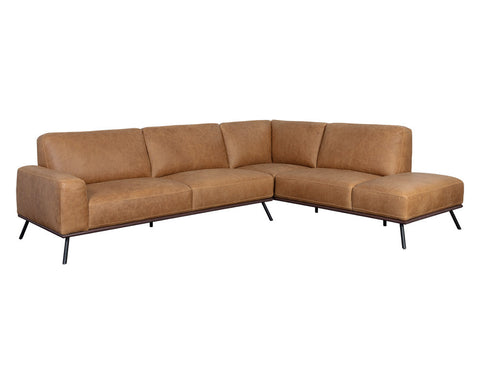 Brandi Modern Chaise Sectional Right Oriented Sofa
