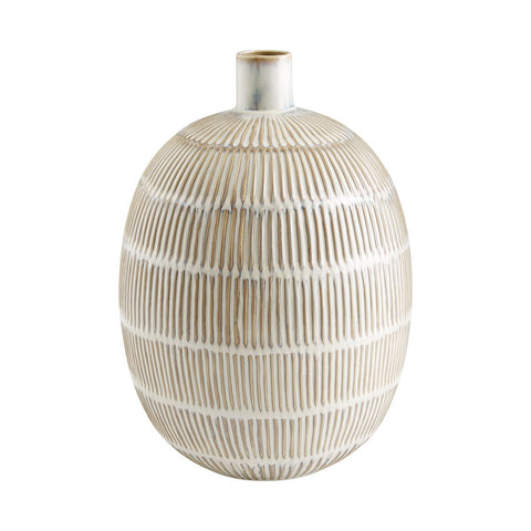 Decorating Essentials Modern Embossed Oval Table Vase