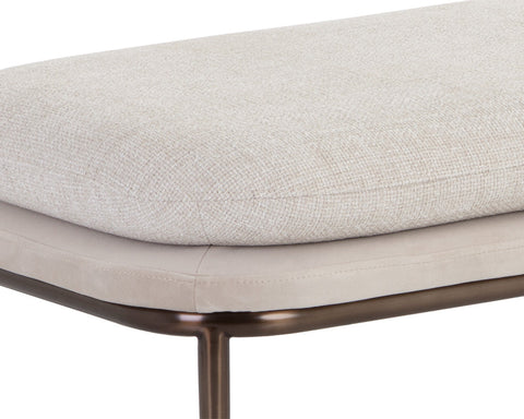 Timeless Minimalist Upholstered Lounge Bench with Cylinder Leg