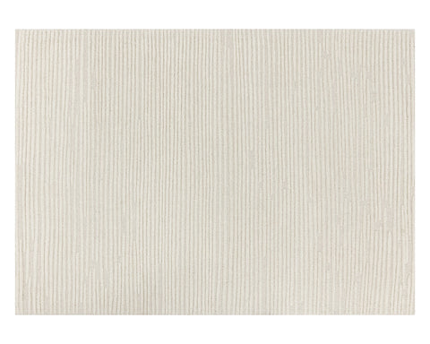 Timeless Minimalist Stripe Wool Area Rug in Ivory - Rectangle