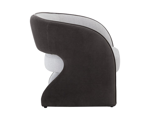 Timeless Minimalist Barrel Lounge Chair with Cut-Out Design