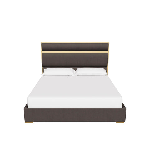 Sunpan Elegant Reign Upholstered Platform Bed with Headboard - Platform - King