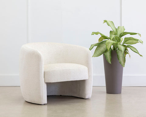 Timeless Minimalist Contemporary Barrel Lounge Chair