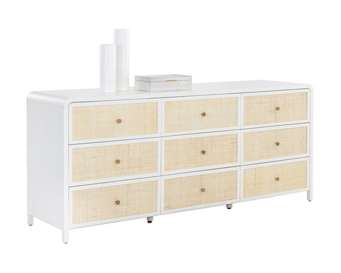 Tierra Two-tone Coastal Drawer Dresser with Knob Handles
