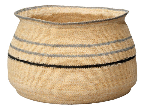 Organic Bohemian Round Woven Basket for Kitchen Storage