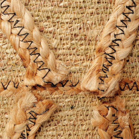 Bohemian Woven Seagrass Storage Basket for Decorative Display