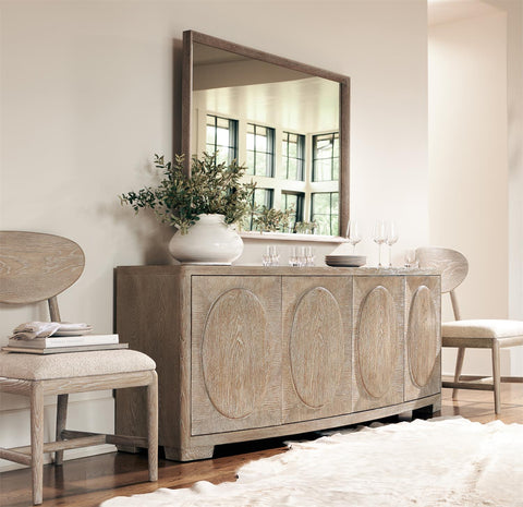 Aventura Washed Oak Buffet Cabinet for Contemporary Spaces