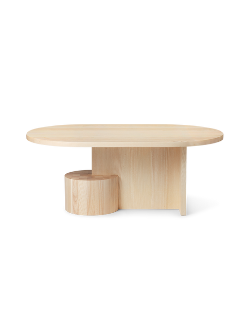 Soft Scandinavian Curved Minimalist Coffee Table