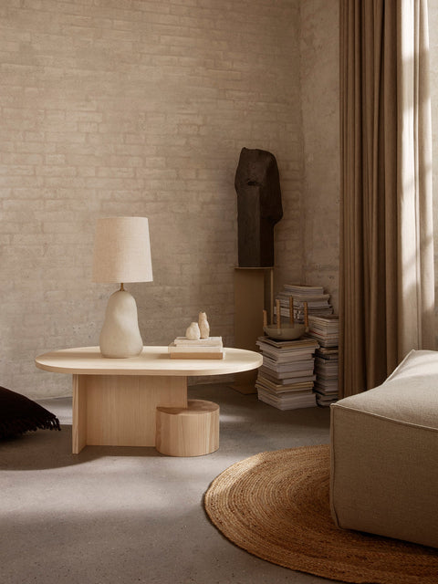 Soft Scandinavian Curved Minimalist Coffee Table