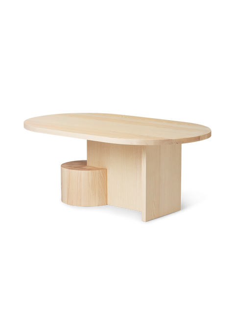 Soft Scandinavian Curved Minimalist Coffee Table