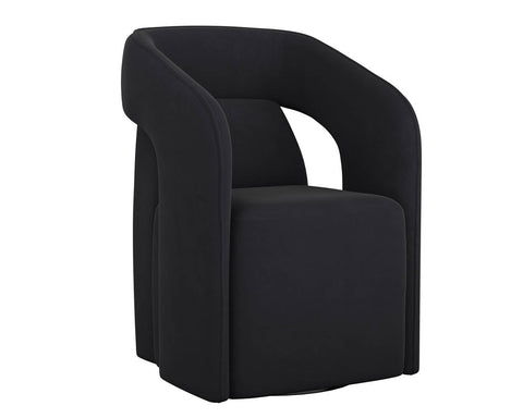 Timeless Minimalist Modern Curved Upholstered Armchair