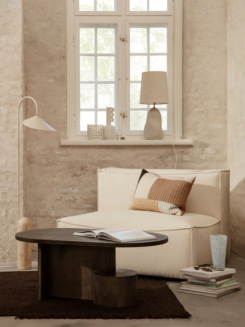 Timeless Minimalist Curved Drum Coffee Table