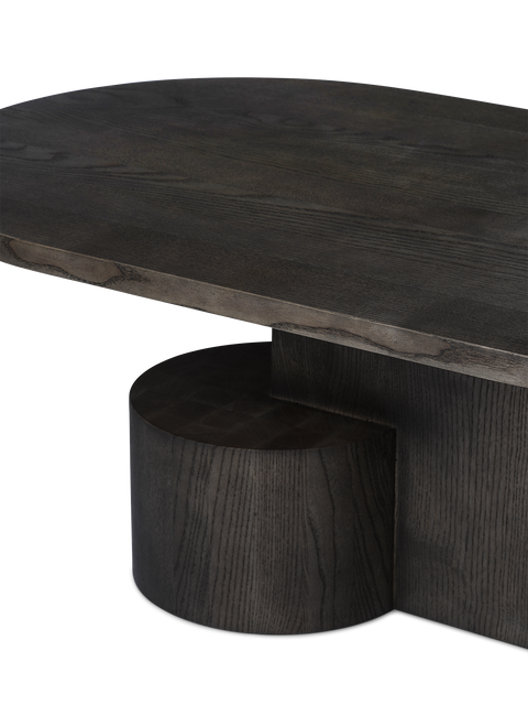 Timeless Minimalist Curved Drum Coffee Table