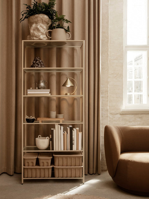 Haze Industrial Modern Glass Bookcase