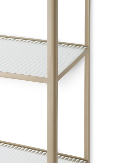 Haze Industrial Modern Glass Bookcase