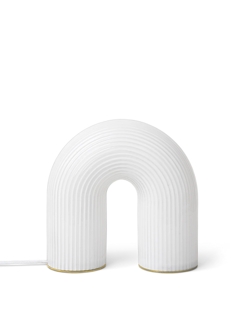 Vuelta Arc Accent Fluted Minimalist Table Lamp