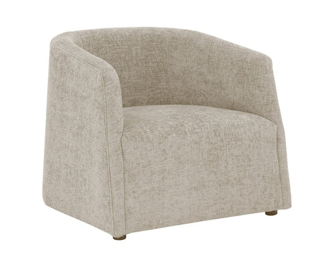 Timeless Minimalist Modern Upholstered Barrel Lounge Chair