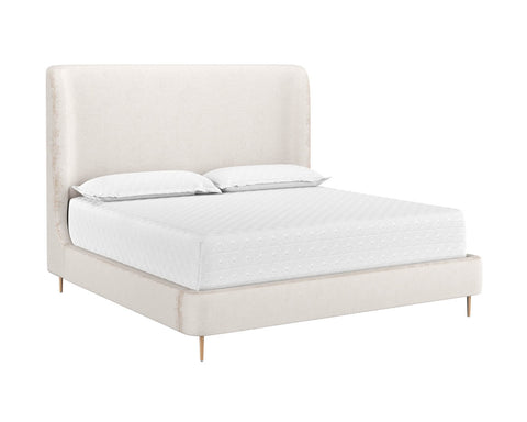 Sunpan Coastal Tierra Low Profile Platform Bed - Cream - Queen - King