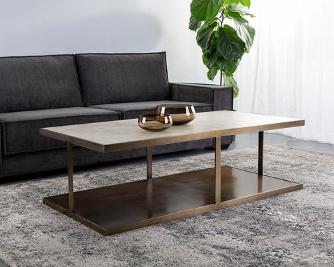 Sunpan Kamali Timeless Minimalist Modern Rectangle Coffee Table - 60 W
