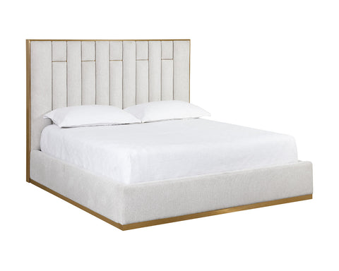 Sunpan Elegant Nemu Low Profile Platform Bed with Headboard - King - King