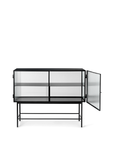 Haze Minimalist Geometric Glass Sideboard Cabinet
