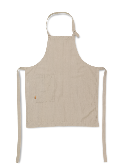 Bib Solid Apron with Patch Pockets