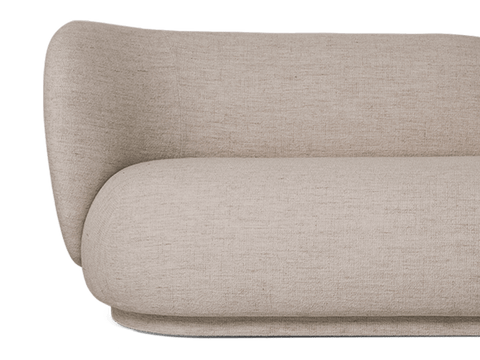 Rico Nature-Driven Modernist Curved Minimalist Divan Sofa