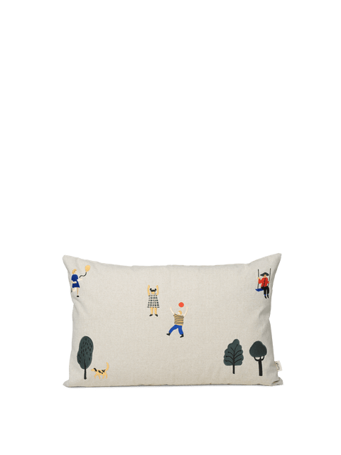 Expressive Renter Organic Cartoon Embroidery Lumbar Pillow