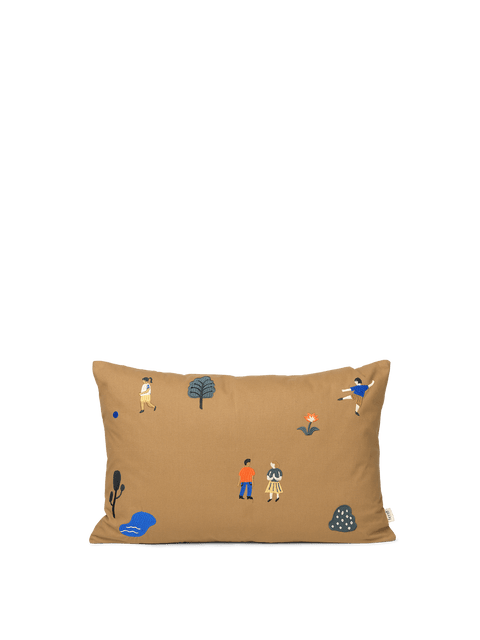 Expressive Renter Contemporary Cartoon Embroidery Lumbar Pillow