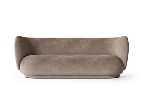 Rico Nature-Driven Modernist Curved Velvet Standard Sofa