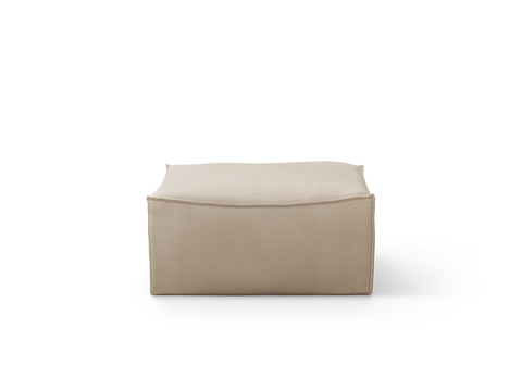 Catena Timeless Minimalist Pouf Ottoman with Removable Covers