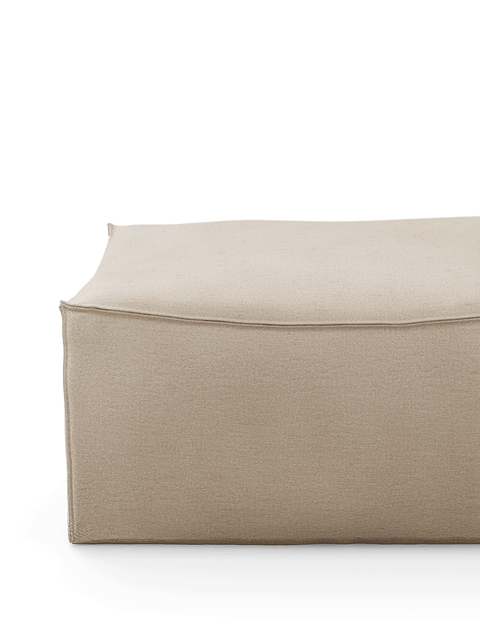 Catena Timeless Minimalist Pouf Ottoman with Removable Covers