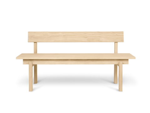 Peka Scandinavian Garden Bench with High Back