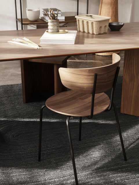 Herman Timeless Minimalist Walnut Dining Side Chair