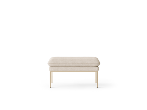 Timeless Minimalist Pouf Ottoman with Cylinder Leg