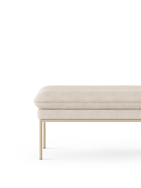 Timeless Minimalist Pouf Ottoman with Cylinder Leg