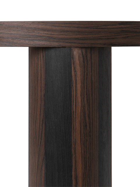 Timeless Minimalist Round Wood Coffee Table with Block Legs