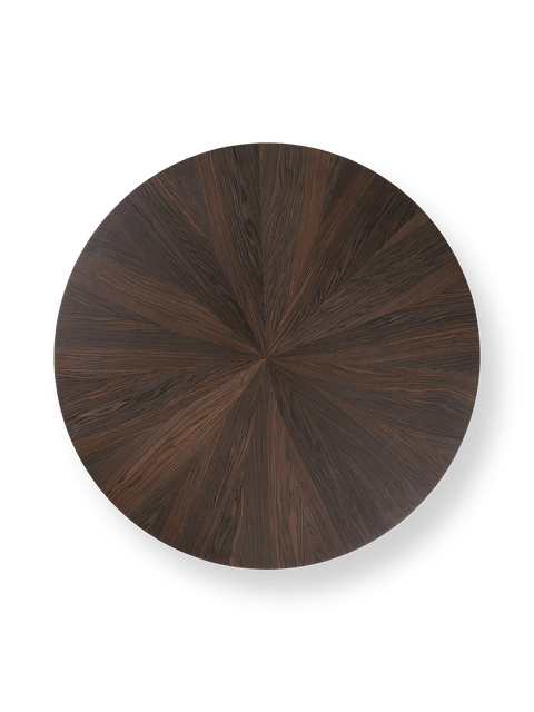 Timeless Minimalist Round Wood Coffee Table with Marquetry