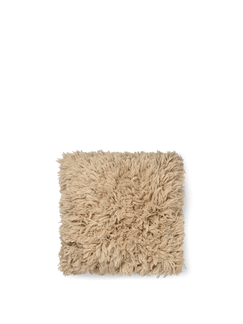 Bohemian Tufted Wool Accent Square Throw Pillow