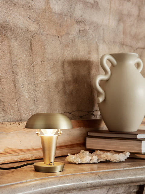 Accent Art Deco Bowl Table Lamp with Adjustable Head