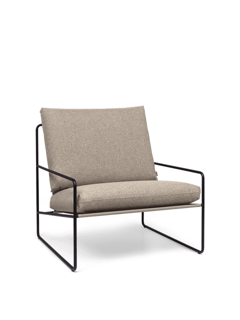Desert Minimalist Cantilever Lounge Chair for Outdoor Living