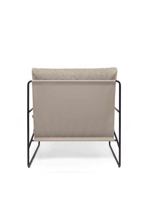 Desert Minimalist Cantilever Lounge Chair for Outdoor Living