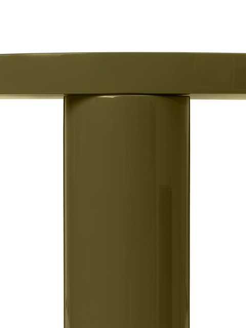 Timeless Minimalist Round Wood Coffee Table with Block Legs