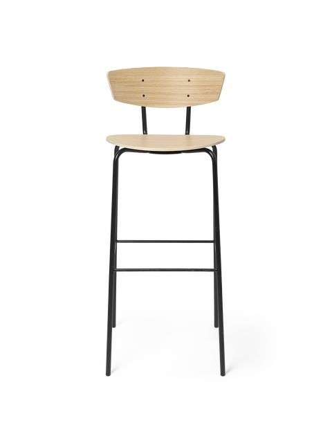 Herman Timeless Minimalist Scandinavian Oak Bar Stool